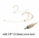 Double earhook Nude Headset Headworn Microphone For Sennheiser Wireless Beige