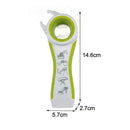 Green and white 5-in-1 multi-function bottle opener can opener soda beer op Y0B8