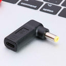 90 Degree USB3.1 USB-C Type-C Female to 5.5x2.5mm DC Male Plug Adapter