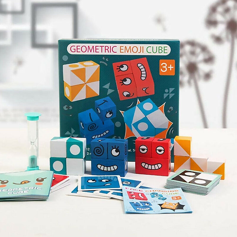 Montessori Geometrics Expression Puzzles Wooden Logical Thinking Training Early