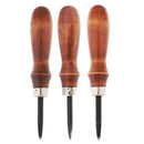 3 Sizes Leather Skiving Craft Groover DIY Edge Beveler Set with Wood Handle