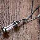 6 Pieces Stainless Steel Screw Cap Tube Glass Bottle Cage Charm Locket Ash Urn
