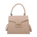 Lattice Pattern PU Women Shoulder Bags Elegant Crossbody Handbags (Khaki)