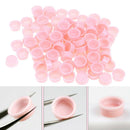 100Pcs Grafting Pink Glue Cup Eyelash Extension Gel Remover Tattoo Contain- OZ