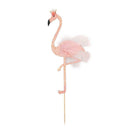 5 Pieces Glitter Tropical Flamingo Cake Toppers Baby Shower Party Decoration