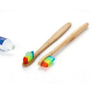 Vaclav 2Pc Bamboo Toothbrush Rainbow Bamboo Tooth Brush Fibre Toothbrush Co A7B8