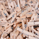 50x Small Wooden Cloth Photo Paper Peg UI Clothespin Craft Clips Memo Clip Delux