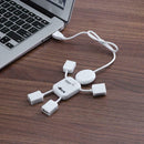 Humanoid 4 Ports USB2.0 Hub Adapter Sharing Switch for Laptop Mobile Phone