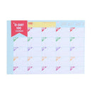3 Sheets Plan Paper 100 Days Countdown Schedule Wall Calendars Daily Weekly