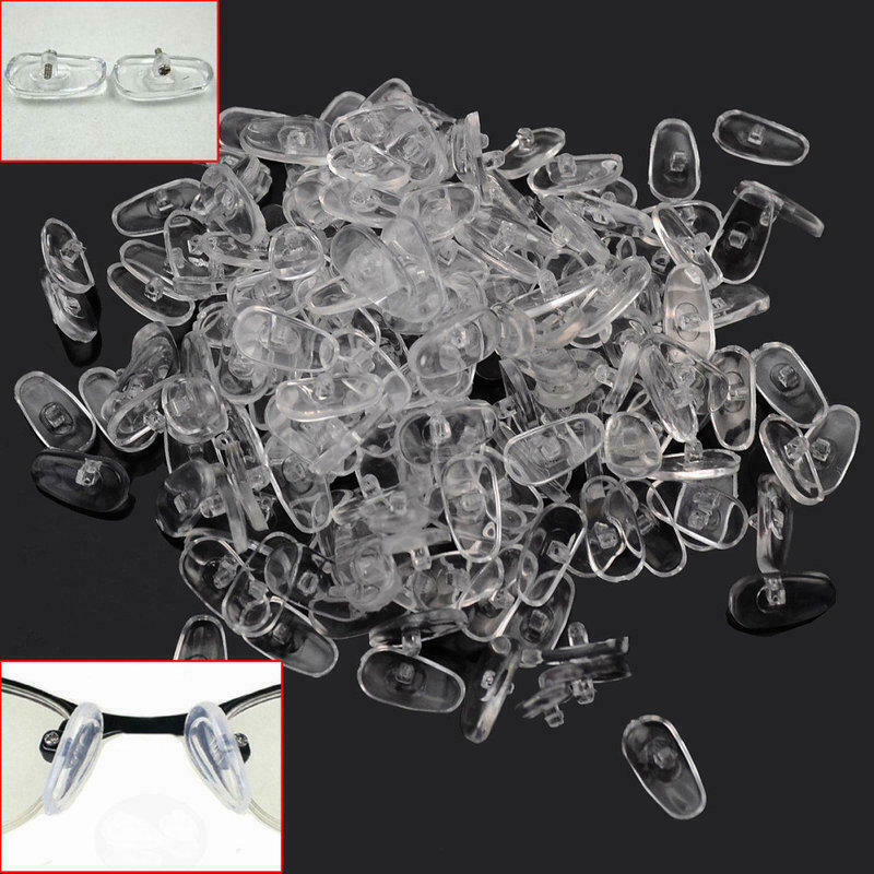 1 Pack 100 Pairs Silicone Nose Pad Holder Eyeglass Glasses Nosepads Accessory