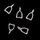 5 Pcs Earring Clasp Bails Dangle Charms Beads Pendant Pinch Clip Connectors
