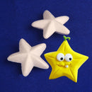20 Pieces White Star Shaped Styrofoam Foam Ornaments DIY Craft Party Decora N2Q4