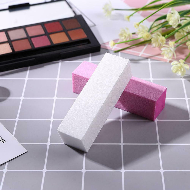 10pcs Sponge Nail Buffer Block Manicure Polish Buffing Sanding File Random Color