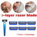 1 Frame 5 Razor Blades Shaving Facial Care Men Shaving Blades Men Women Shave OZ
