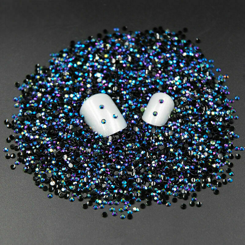 2000Pcs 2mm Nail Art Facets Rhinestone Flatback Crystal Kit Round M8R8 Bead U0R2