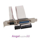 PCI Slot Header Serial DB9 Pin COM with Parallel DB25 Pin LPT Port Cable Bracket