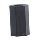M3x10mm Female Thread Nylon Hex Standoff Spacer Pillar Black 100pcs M2B7