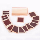 Wooden Montessori rial Material - Rough and Smooth Touch Tactile Boards in Box