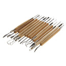 22pcs Stainless Steel and Wooden Handle Clay Pottery Sculpture Tool New