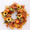 Pumpkin Pine Cone Berry Vine Round Wreath Door Hanging Garland Decor Christmas