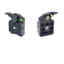 2xBlack Aluminum Alloy Quick Release QR Plate Adapter with 1/4''-3/8'' Screw and