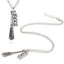 Walking Dead Cudgel And Letter Punk Pendant Necklace UNIQUE Design Acc RTT