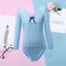 Kids Girls Long Sleeve Ballet Dancer Leotard for Ballerina (Blue 7-8T) A#S