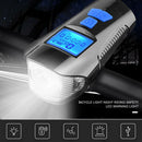 2pcs Bicycle Light Set Cycling Safety LED Warning Horn with Stopwatch