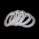 5X Lady Girl Clear Elastic Rubber Hair Ties Spiral Rubber Rope HairbandME