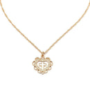 Creative Women Heart Cross Geometric Hollow Pendant Necklace Clavicle Chain A