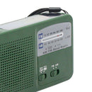 Outdoor Solar Hand Crank AM FM Siren Radio Multi-function Lighting Green