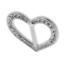 Pack of 2 Fashion Crystal Heart Scarf Twilly Neckerchief Ring Clip Holder