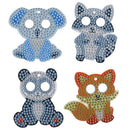 4PCS DIY Diamond Keychain Special Shaped Full Diamond Painting animal KeyringME
