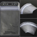10 PCs Clear Plastic Vertical Waterproof Name Tag  Zipper ID Card HoldME