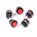 Mini Round Red 5 pcs Momentary On/Off Push Buttons Horn Switch for Car Auto ME