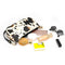 Women Handbag Cow Milk PU Leather Lady Underarm Shoulder Tote Bag (Beige)