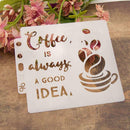 DIY Hollow Spray Stencil Template Album Coffee Lacedraw Board Paint Decor
