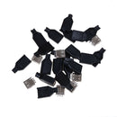 10X USB2.0 Type-A Plug 4-pin female Adapter Connector jack&Black Coverã€NewOZ
