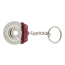 2 Pcs Disc Brake Pendant Key Chain Hanging Plated Zinc Alloy Craft Ring Durable