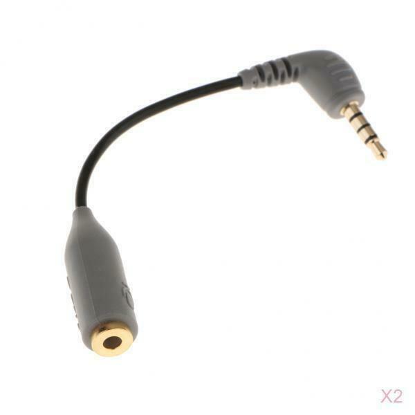 2Pcs 3.5mm Microphone Adapter Cable Converter For   IOS