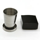 Stainless Travel Telescopic Collapsible Shot Glass Emergency Pocket Folding Cups