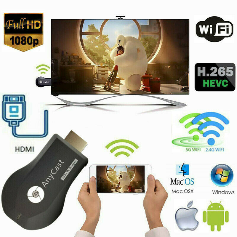 AnyCast M9 Plus WiFi Display Receiver HDMI Dongle 1080P TV DLNA Airplay MiracaTE