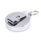 110CM Retractable Key Chain Reel Steel Cord Recoil Belt Key Ring Badge Holde Bj