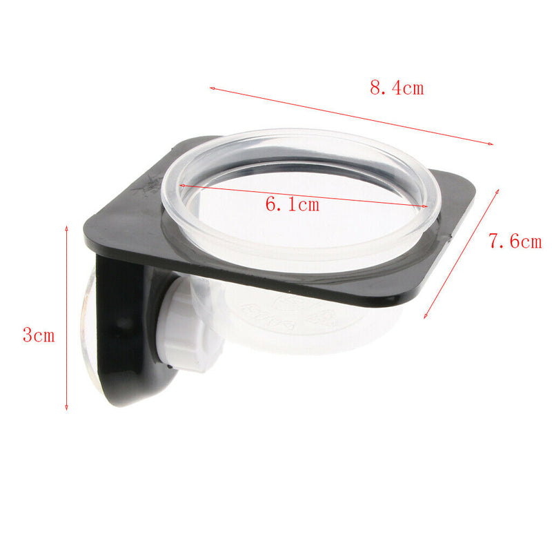 2x Reptile Feeding Dish Food Water Bowl Feeder Bowl Tray Suction Cup