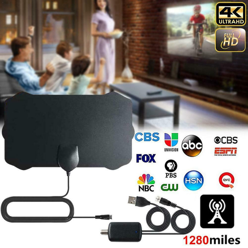 4K Digital HDTV Aerial Indoor Amplified Antenna 1280 Miles Range HD 1080P