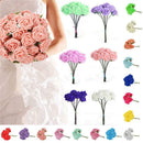 10x Artificial Foam Flower Wedding Party Bouquet Home Garden Decor Ivory
