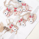 Moose Christmas Christmas Q4B0 6pcs/set Pendants Head For Tree Ornaments Wooden