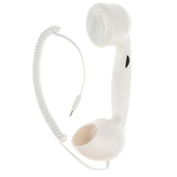 Classic Headphone MIC Microphone for 3.5mm Jacks Phone, Pink+White