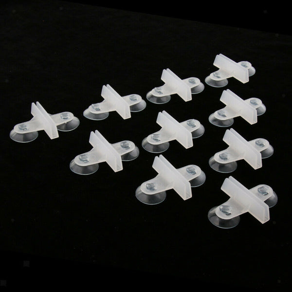 10pcs Plastic Aquarium Tank Suction Cup Clear Fish Tank Divider Sheet Holder