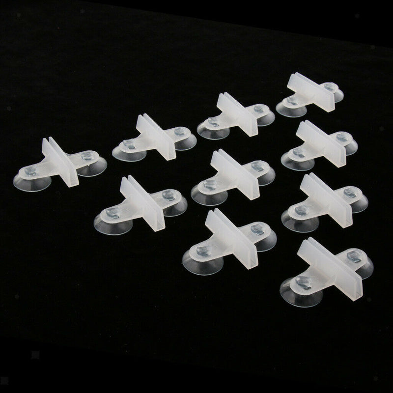 10pcs Plastic Aquarium Tank Suction Cup Clear Fish Tank Divider Sheet Holder